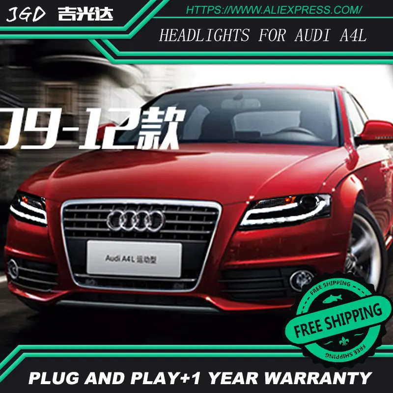 Car Styling Head Lamp case for Audi A4L B8 2009-2012 LED Headlight DRL H7 D2H Hid Option Angel Eye Bi Xenon Car Styling Head Lamp case for Audi A4L B8 2009-2012 LED Headlight DRL H7 D2H Hid Option Angel Eye Bi Xenon