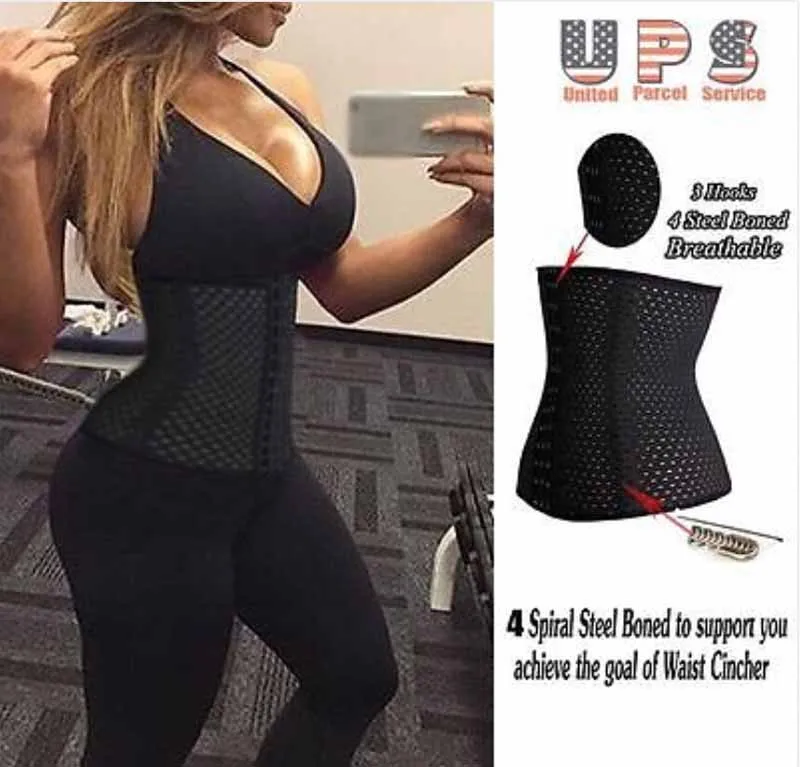Body Shaper Underbust Waist Corset Waist Latex 4 Spiral Steel Boned Women Waist Cincher Shapewear shapewear bodysuit