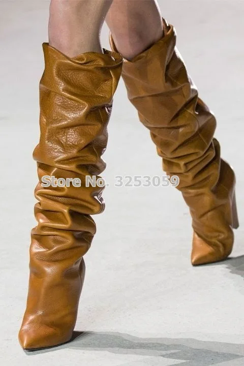 Alta as Doblado Zapatos Picture Largo Negro as Talón Spike As Botas black Picture Turquesa Rodilla customized Almudena Etapa Arranque Celebridad De as brown Suede Alto Suede Picture Sexy Mujeres Picture qHwn6xvI