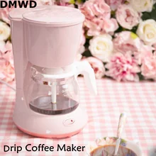 DMWD 700W 220-240V 50/60Hz 600 мл Ёмкость в американском стиле капельного Кофе чайник анти-капельная система текстильная фабрика утечки небольшого размера и изящной работы Кофе машина