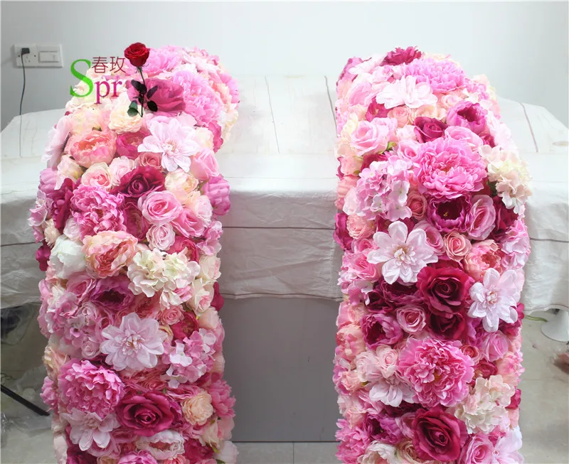 SPR 1and2m 30 см ширина Свадебная маленькая Арка настольная дорожка с цветами цветок настенный сценический фон декоративный искусственный цветок