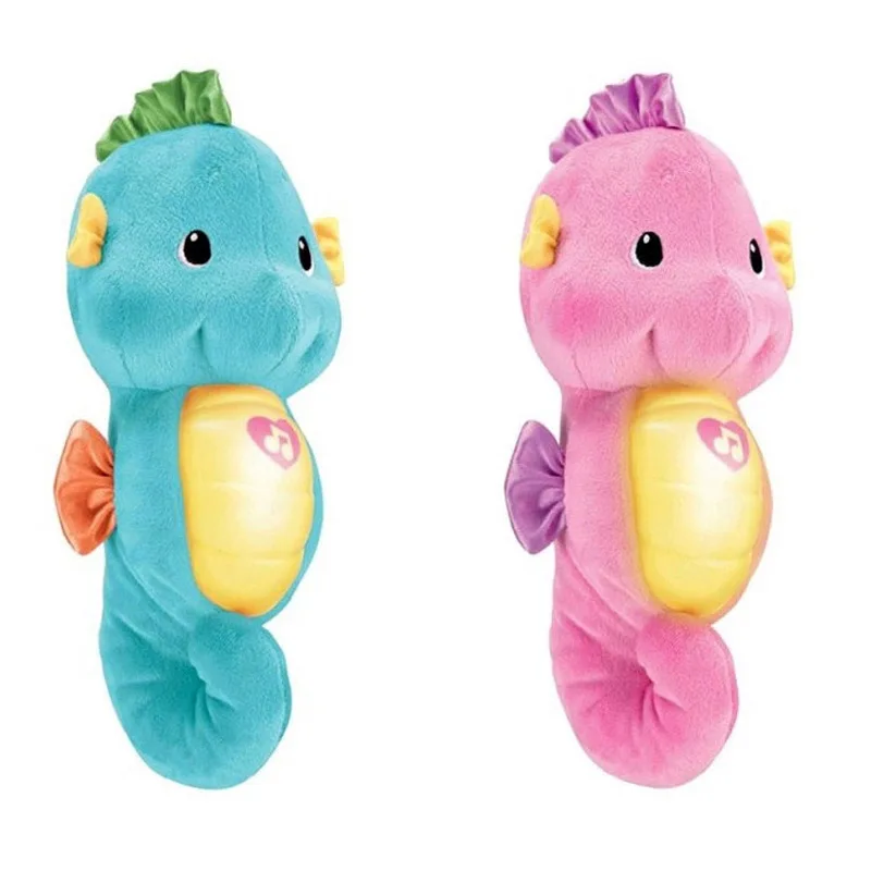 

Infant Early Education Little Seahorse Electronic Plush Animal Toys Baby Sleeping Sprouting Music Seahorse Stuffed Plush Animal