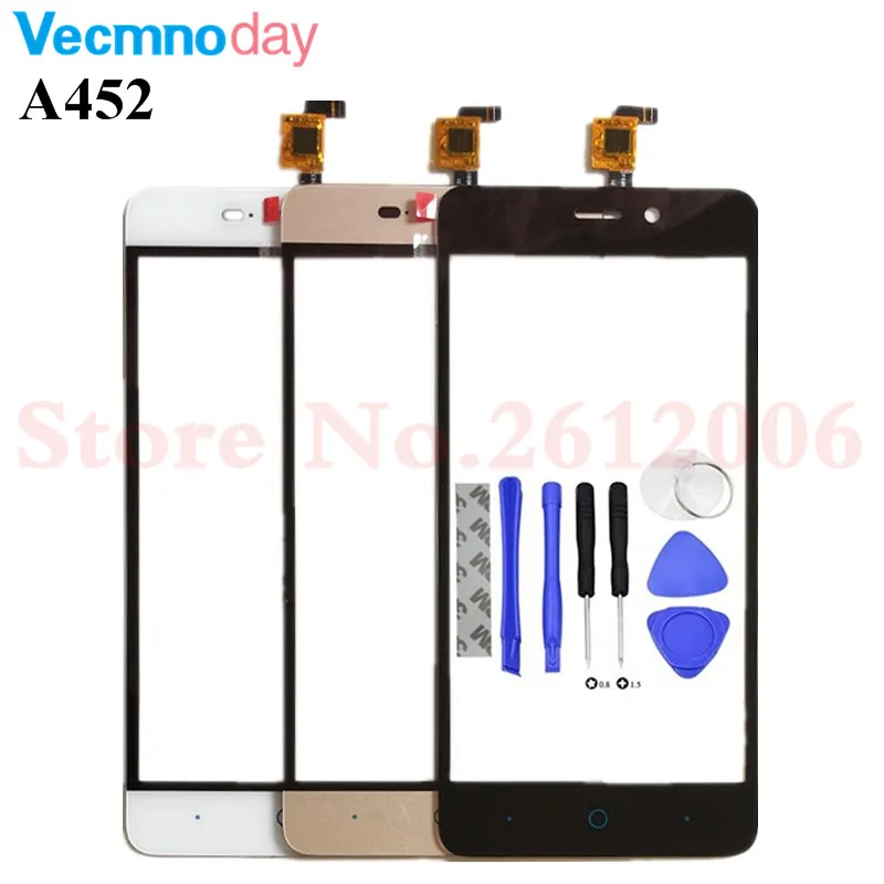 

New Touch Screen Digitizer For ZTE Blade X3 Blade D2 T620 A452 Digitizer Touch Screen Sensor Front Glass + Tools