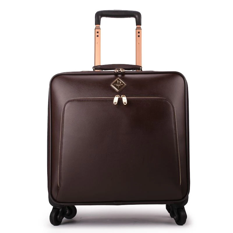 16/20/24 inch Men Business Leather Rolling Luggage Trolley Bag on Wheels Cabin Travel Bag rolling luggage trolley