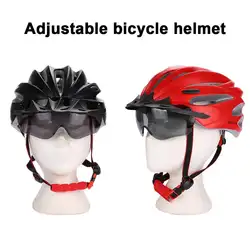 Велоспорт шлем велосипеда PC + EPS многоцветный Портативный прочный личностей козырьком горная дорога взрослых велосипедный шлем