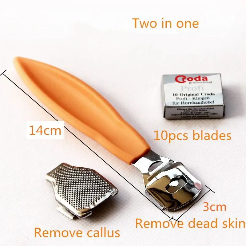 

Two In One Foot Care Pedicure Machine Callous Hard Skin Cutter Cuticle Remover Shaver +10 Corn Blades +Foot File
