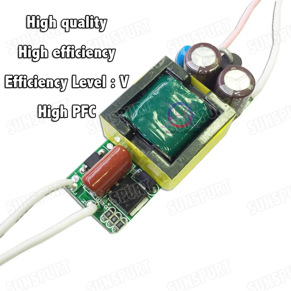 5 шт. изоляция 20 Вт AC85-277V светодиодный драйвер 3-6Cx3B 900mA DC10-20V светодиодный, блок питания постоянного тока светодиодный лампочка