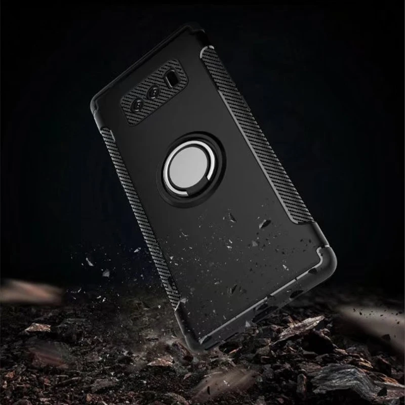 

Anti-knock Soft Silicone PC Back Cover Case For Samsung Galaxy Note 8 With Ring Bracket