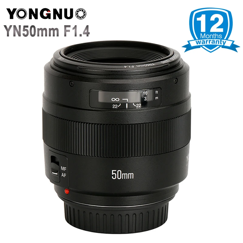 Goede YONGNUO YN50mm F1.4 Standaard Prime Lens Grote Diafragma Autofocus (AF) Handmatige Focus (MF) 50mm Lens voor Canon EOS Camera