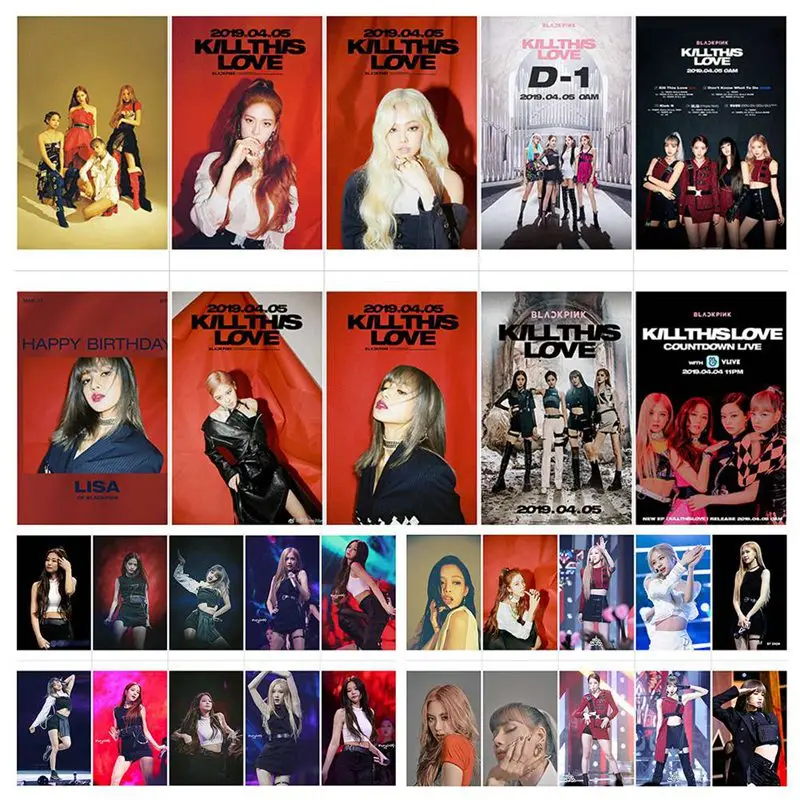 

BLACKPINK Kill This Love K-POP Music Girl Group Fashion New Album Photocard Lomo Cards Fashion Fans Gift