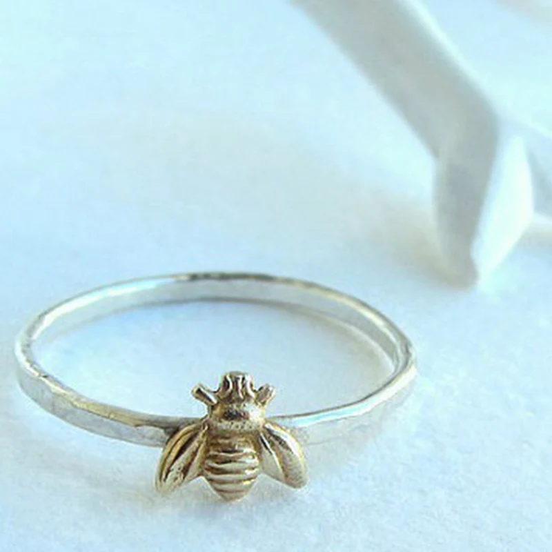 

Bee Ring New Bee Rings Silver Plated Color Separation Ring For Women Fashion Rings Jewelry Accessories