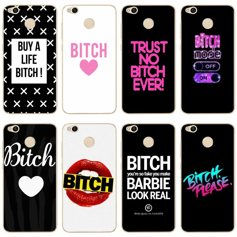 Quotes hi bitch Cover Soft Silicone TPU Phone Case For redmi4A 4X 5 5a 5Plus note4 for xiaomi4 6X 8 note3 miX2S | Мобильные телефоны