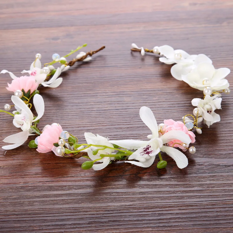 Handmade Bridal Hair Accessories New Headbands Copper Head Piece Pearls