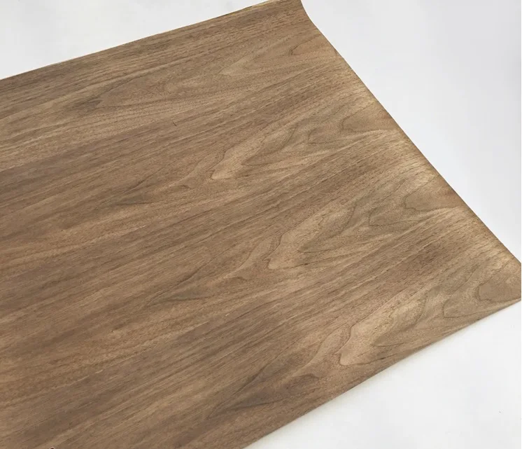 1Piece Lengh:2.5meters  Width:60cm Thickness:0.35mm Black Walnut Wood Veneer(Back Kraft  paper)