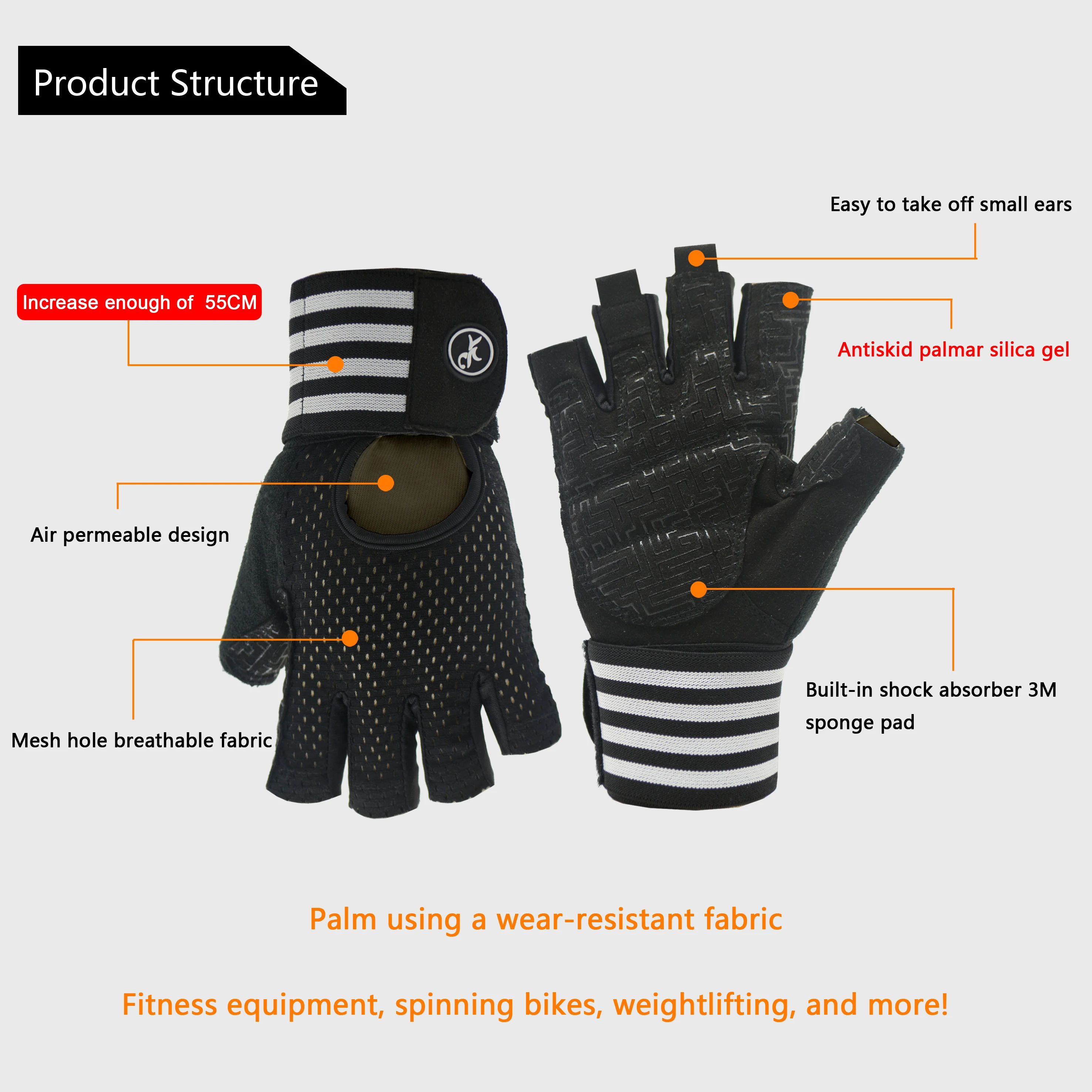 Antislip Crossfit Sports Training Yoga Women Workout Fitness Gym Gloves Bodybuilding Running Dumbbell Weight Lifting Gloves Men