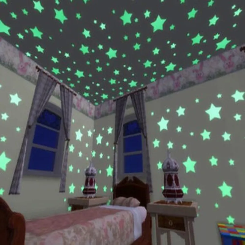 Compra resplandor oscuro estrellas pegatinas de techo online al ...