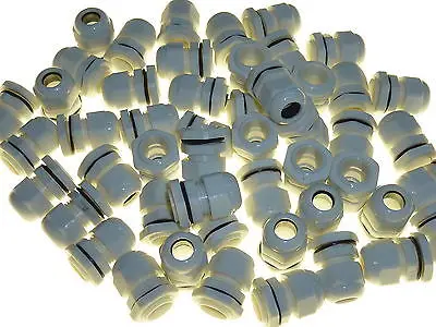 50 x 25mm Waterproof IP68 Compression Cable Stuffing Gland With Locknuts