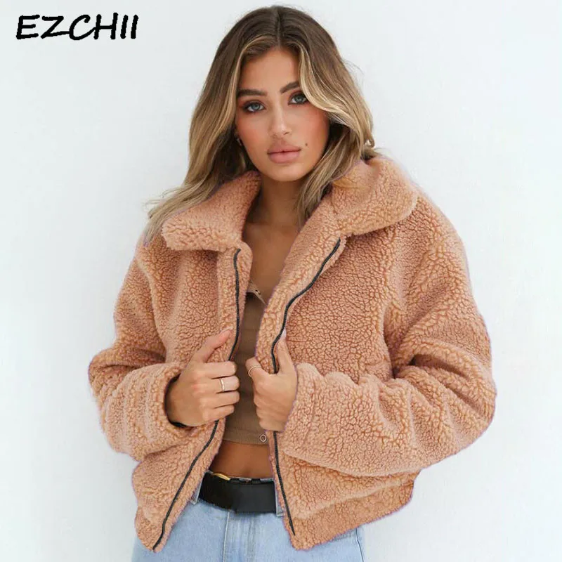 2018 Fashion Lamb Fur Coat Women Autumn Winter Sweatshirts