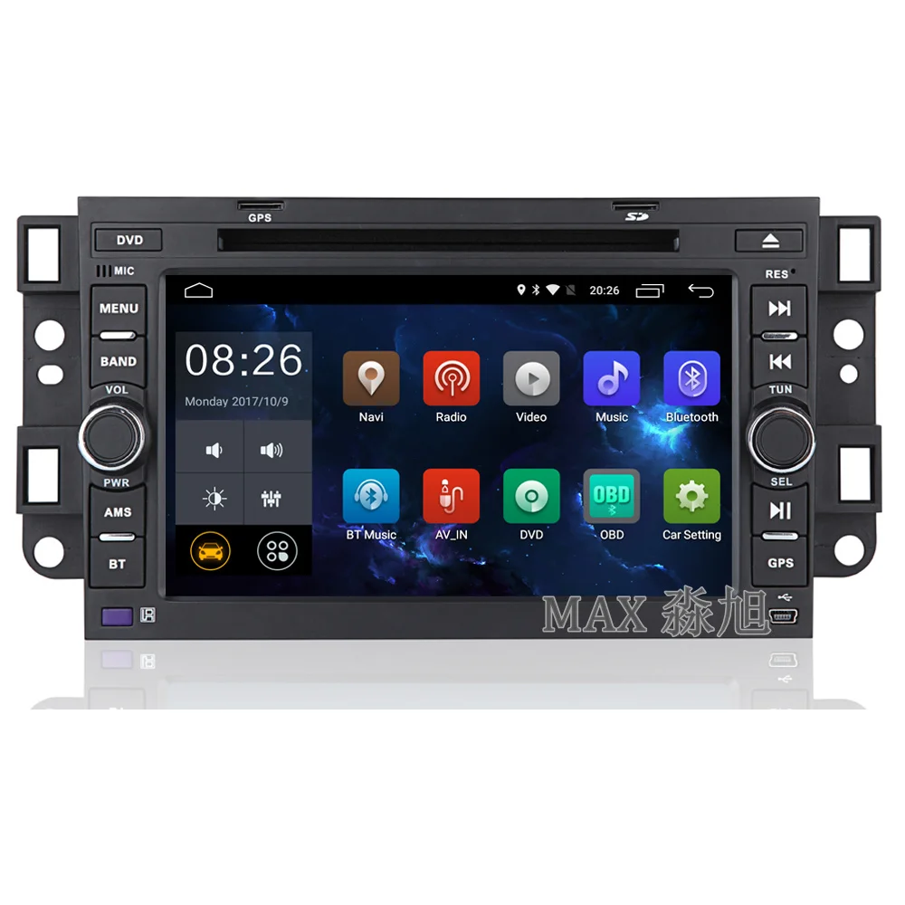 Discount MAX HD 1024*600 2+16G Android 6.0 Car DVD Player for Chevrolet Epica Aveo Capativa Tosca with Radio BT swc GPS free map 4G WIFI 1
