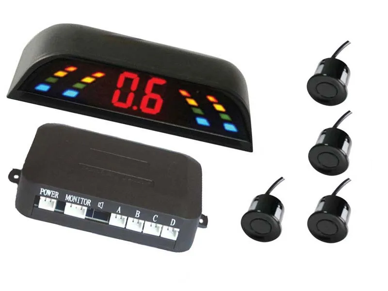 Eunavi 4 step LED display car Wireless parking sensors backup radar 4