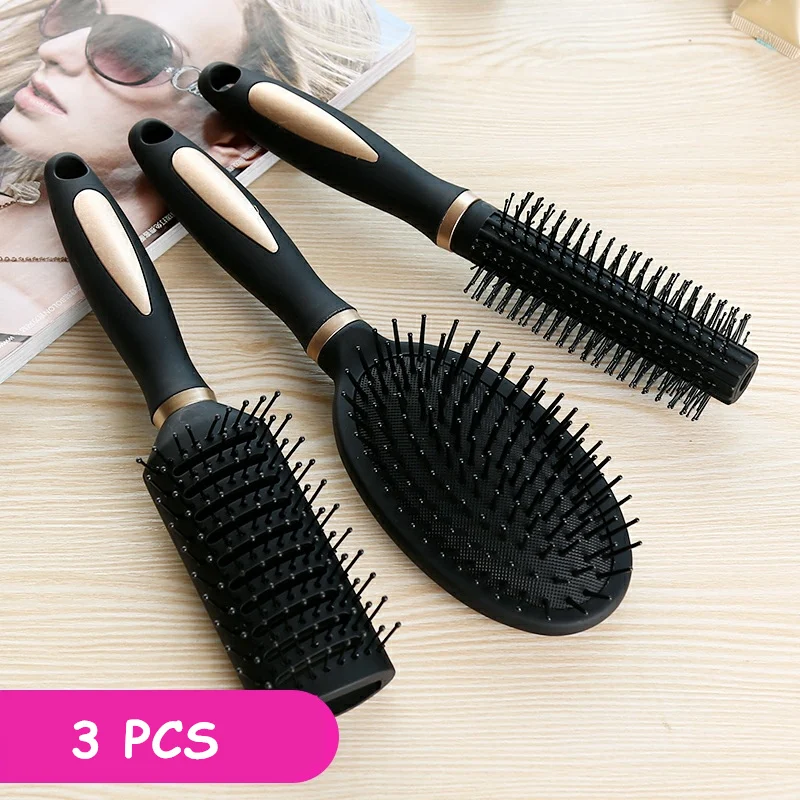 Round rolling comb brush hair airbag massage comb anti static ribs hair