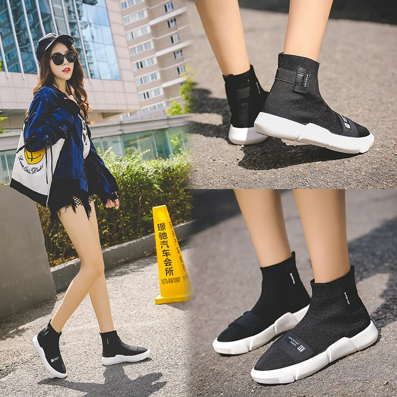 

Women's boots 2019 new women's shoes Martin boots wild casual platform boots women's high shoes students 35-43