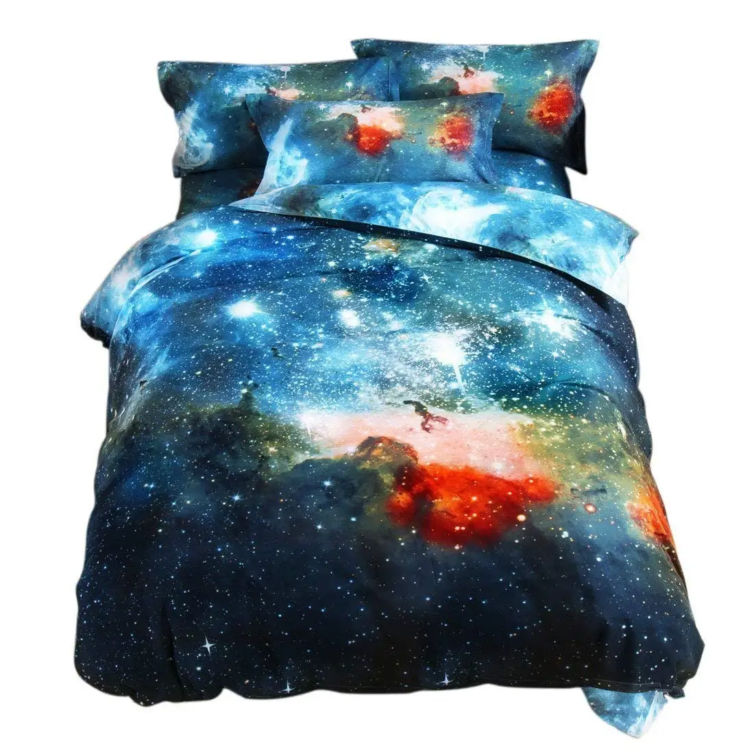 Постельное белье с принтом галактики 3d космического пространства Постельное белье Стёганое одеяло постельная Подушка постельное белье Полный queen Twin King Размеры 3/4 шт - Цвет: color4