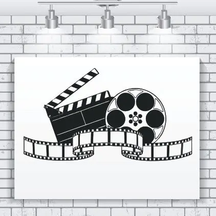 

Vinyl Wall Decal Filming Art Movie Wall Sticker Cinema Decoration Modern Design Film Wallpaper Movie Film Show Wall Murals AY924