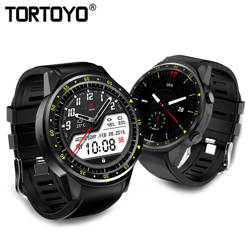 

TORTOYO F1 Bluetooth GPS Smart Watch SIM Card Wristwatch Phone with Camera Heart Rate Monitor Sports Smartwatch for Android IOS