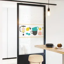 Теплый вкус бутон стеклянные наклейки перегородки для кухни наклейки на окна без клея Электростатическая пленка прозрачное Непрозрачное окно наклейки