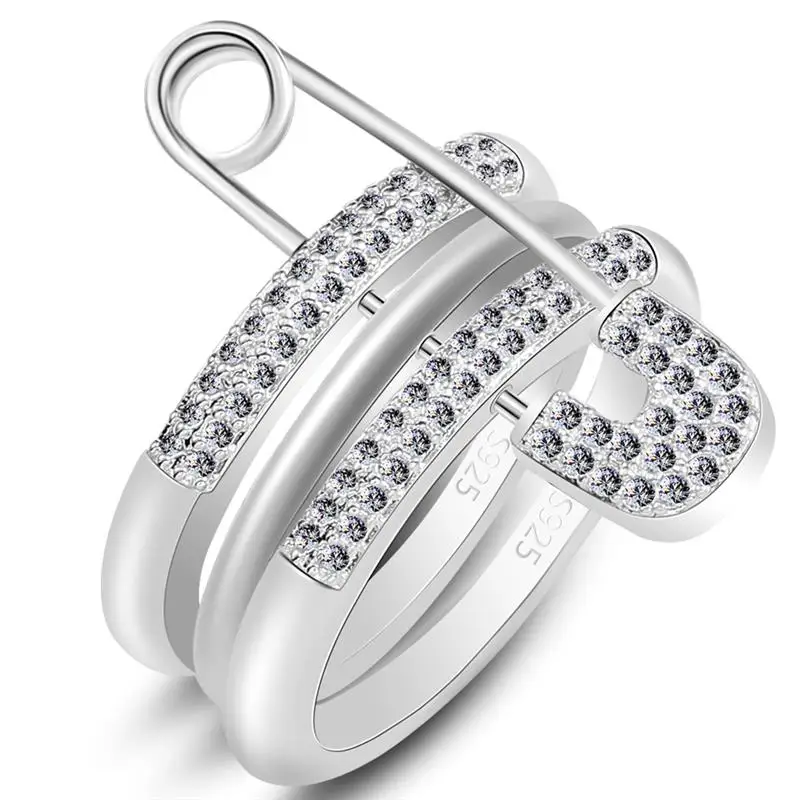 

Women Romantic Wedding Rings Jewelry Cubic Zirconia Ring for Women 925 Sterling Silver Rings Accessories Anillos Mujer Bague