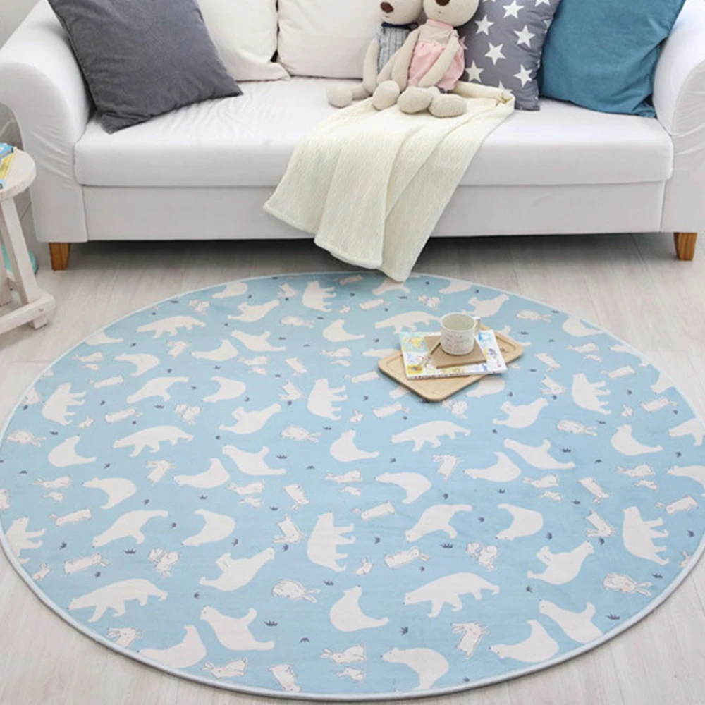 White Bear Carpet Rugs Nordic Style Living Room Bedroom Soft Thicken