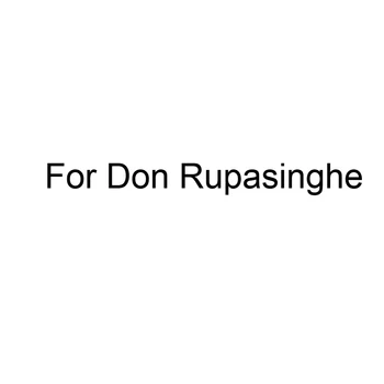 

For Don Rupasinghe