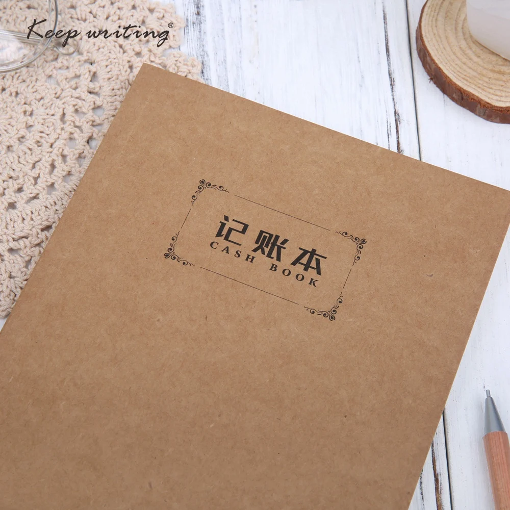 A5 Cash Book 72 sheets Accounts Recording Kraft cover notebook diary Financing notebooks Journal school notepad stationery A5 Cash Book 72 sheets Accounts Recording Kraft cover notebook diary Financing notebooks Journal school notepad stationery
