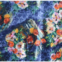 Monet garden высококлассное эластичное бархатное платье Ципао с цифровой печатью, древний костюм, Hanfu ткань