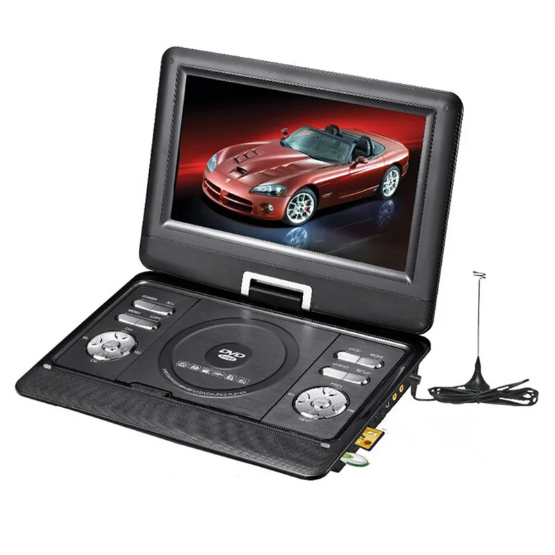 10.1 Inch Portable DVD Player TFT Screen USB SD Card 270 Degree Swivel Screen Rechargeable