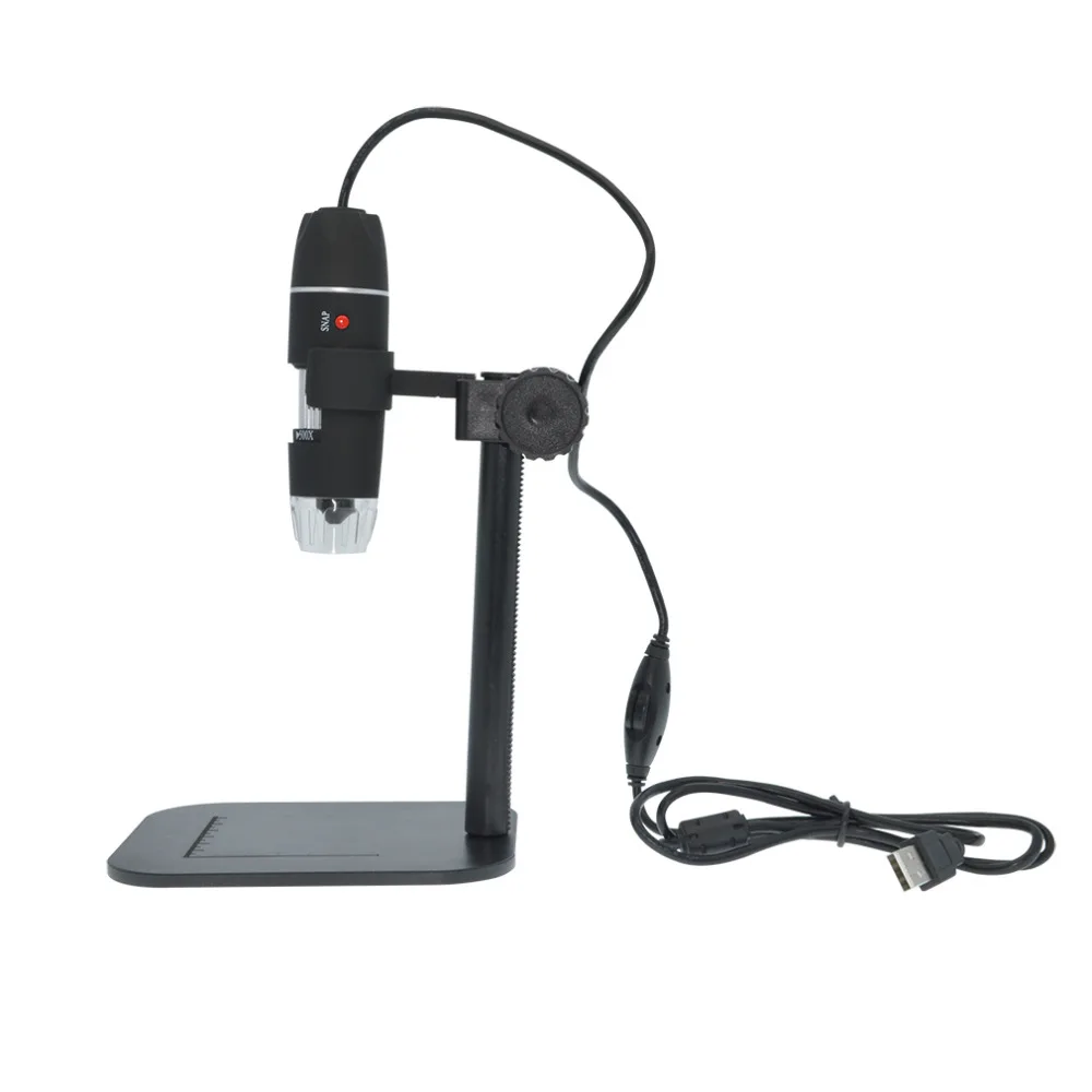 50X до 500X USB электронный микроскоп цифровая Лупа светодиодная камера черное увеличительное стекло Настольная увеличительная лампа практичная 50X