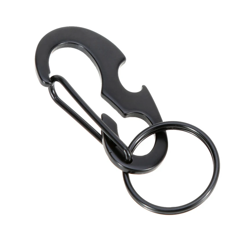 D Shaped Climbing Carabiner with bottle opener
