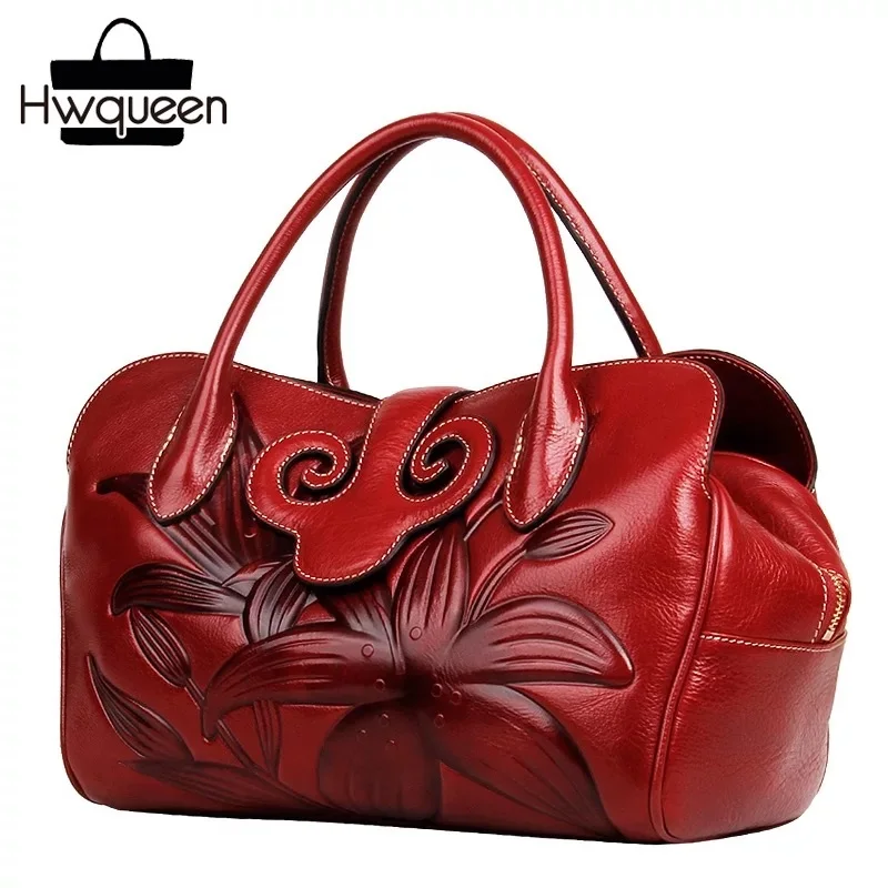 Buy Embossing Lily Flower Designer Chinese Red Ladies