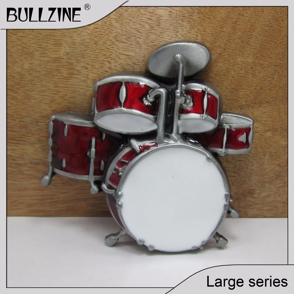 

The Bullzine Drum belt buckle with pewter finish FP-02745-3 suitable for 4cm width belt