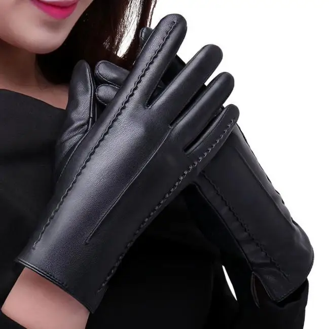 1 пара женские зимние теплые перчатки черные Luvas femininas para o inverno Eldiven Luva motociclista Guantes