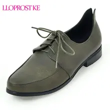 Lloprost ke/Женская обувь на плоской подошве; коллекция года; Туфли-оксфорды в британском стиле; женские осенние оксфорды на плоской подошве; Повседневная обувь; женская обувь на шнуровке; MY913