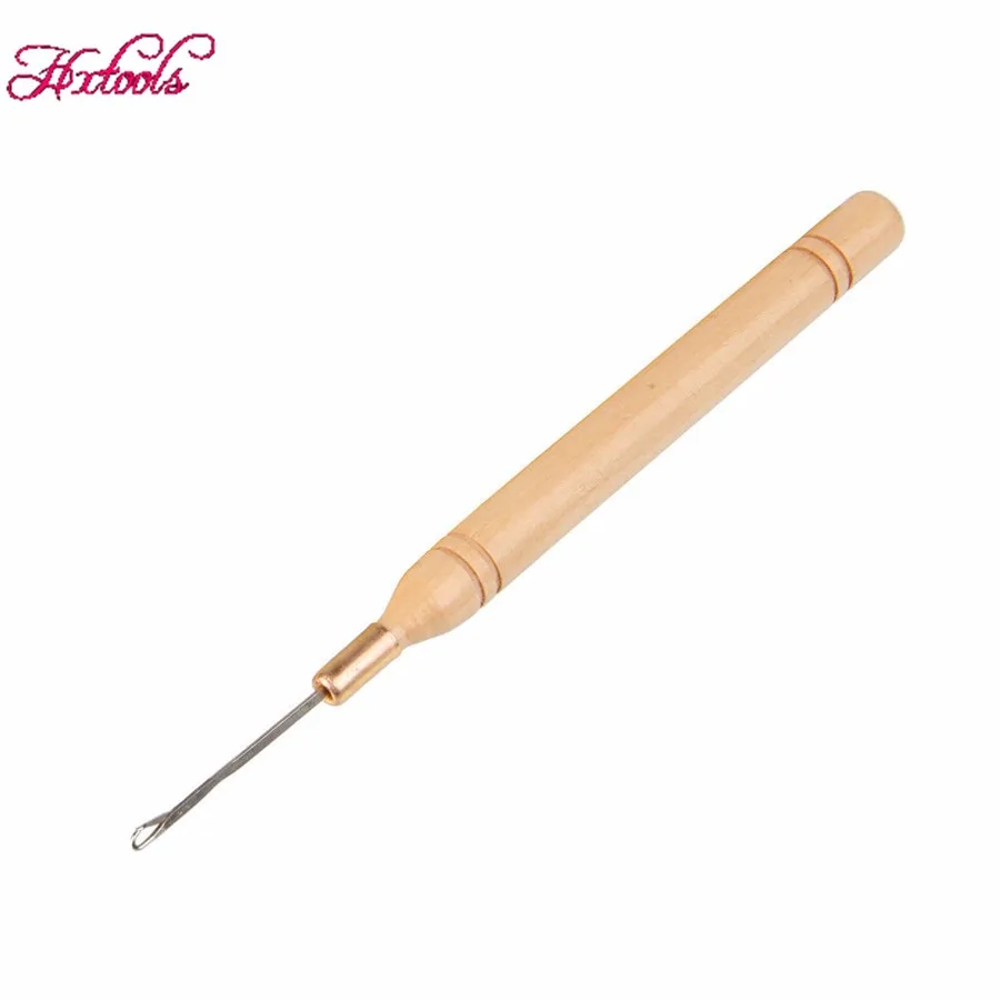 10pcs/Lot Wooden Handle crochet Hook Needle for linking Micro Rings