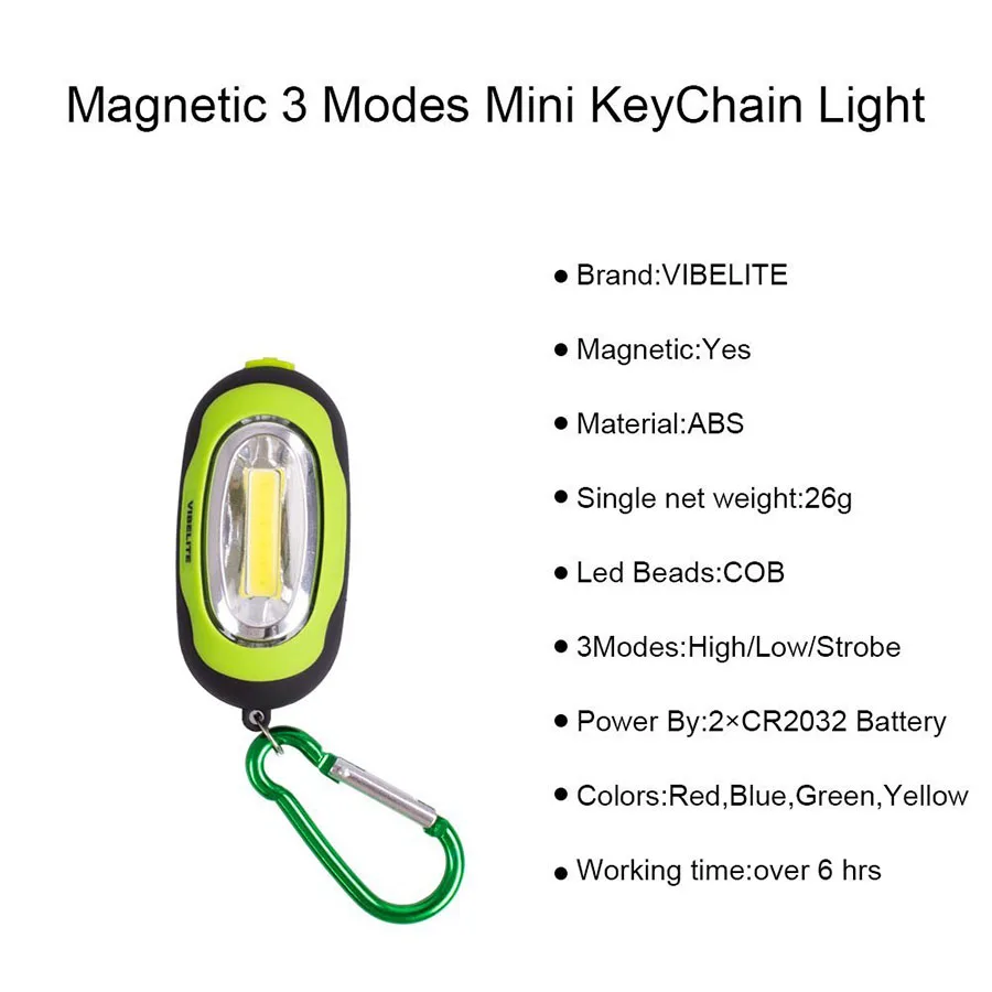 Мини 3 режима портативный COB светодиодный светильник-брелок для ключей водонепроницаемый брелок удобный фонарь ночной Светильник для охоты