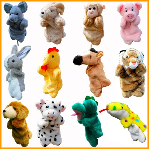 

Large plush puppet 12 zodiac set/dog,sheep,cow,snake,dragon,rabbit,tiger,Chicken,horse,mouse,big,monkey free shipping