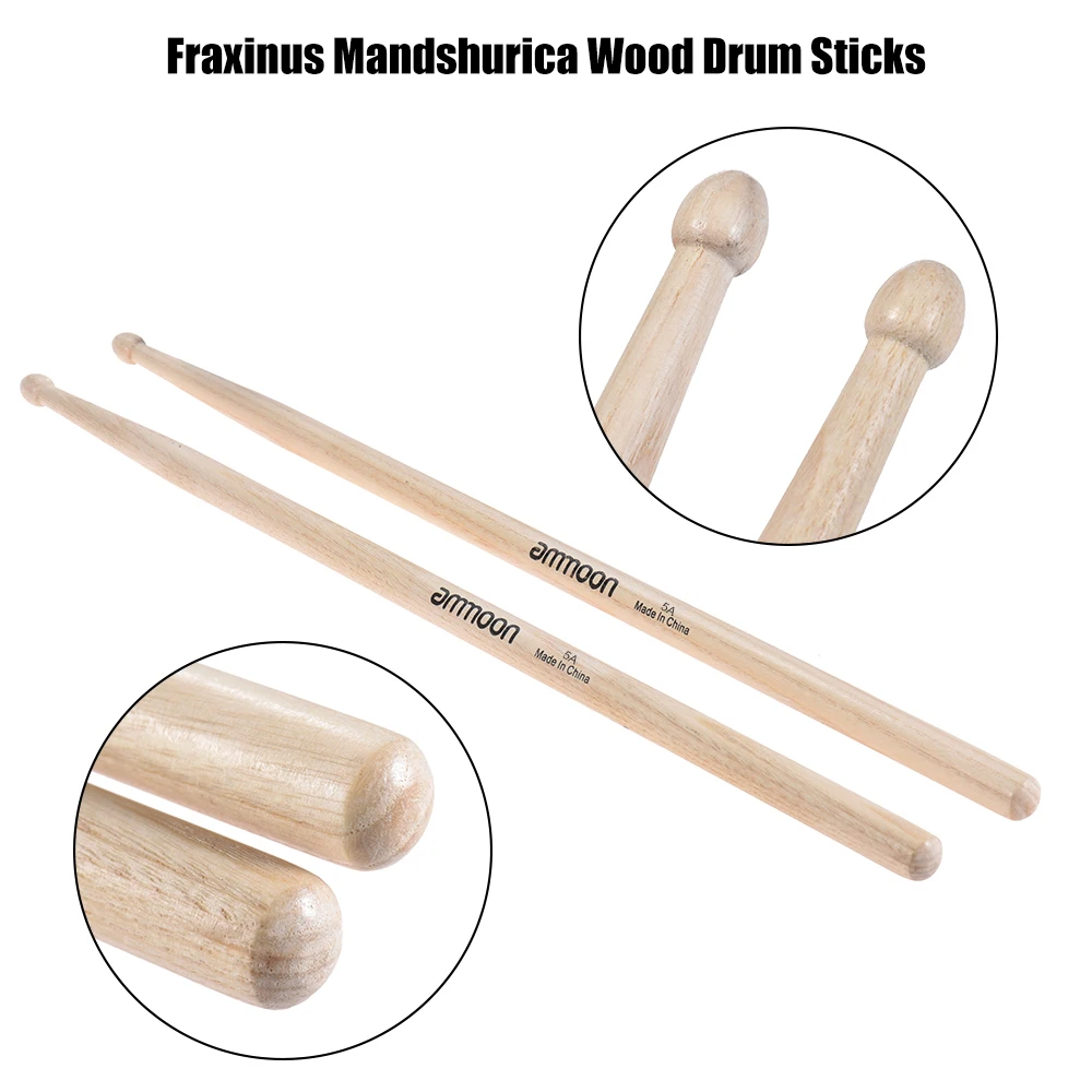 Ammoon 12 пар 5А/7А барабанные палочки деревянные барабанные палочки Fraxinus Mandshurica набор деревянных барабанов ударный инструмент Аксессуары