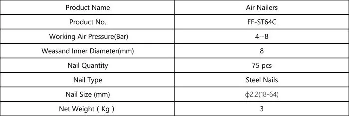 Новое поступление 2017 года воздух бетона Nailer ST64C ногтей пистолет для 18-64 мм Сталь ногтей 0,4-0,8 МПа Air ногтей пистолет для 2,2 мм Диаметр ногтей