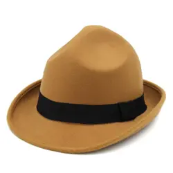 Mistdawn винтажная унисекс Шерстяная Смесь фетровая мягкая фетровая шляпа Гангстерские шляпы джазовая шляпа с надписью «Канада» горная