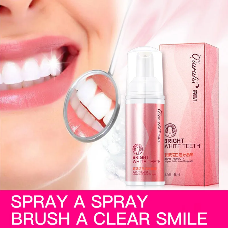 Tooth Whitening LIquid 58ml Oral Cleaning White Teeth Dry Mouth Spray