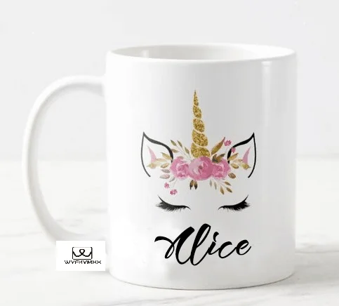 Mug Rose Gold Eyelashes Novelty Personalised Funny 11oz Mug Best Birthday  Gift Custom Name Unicorn Coffee Mug Stylish For Girl - Mugs - AliExpress